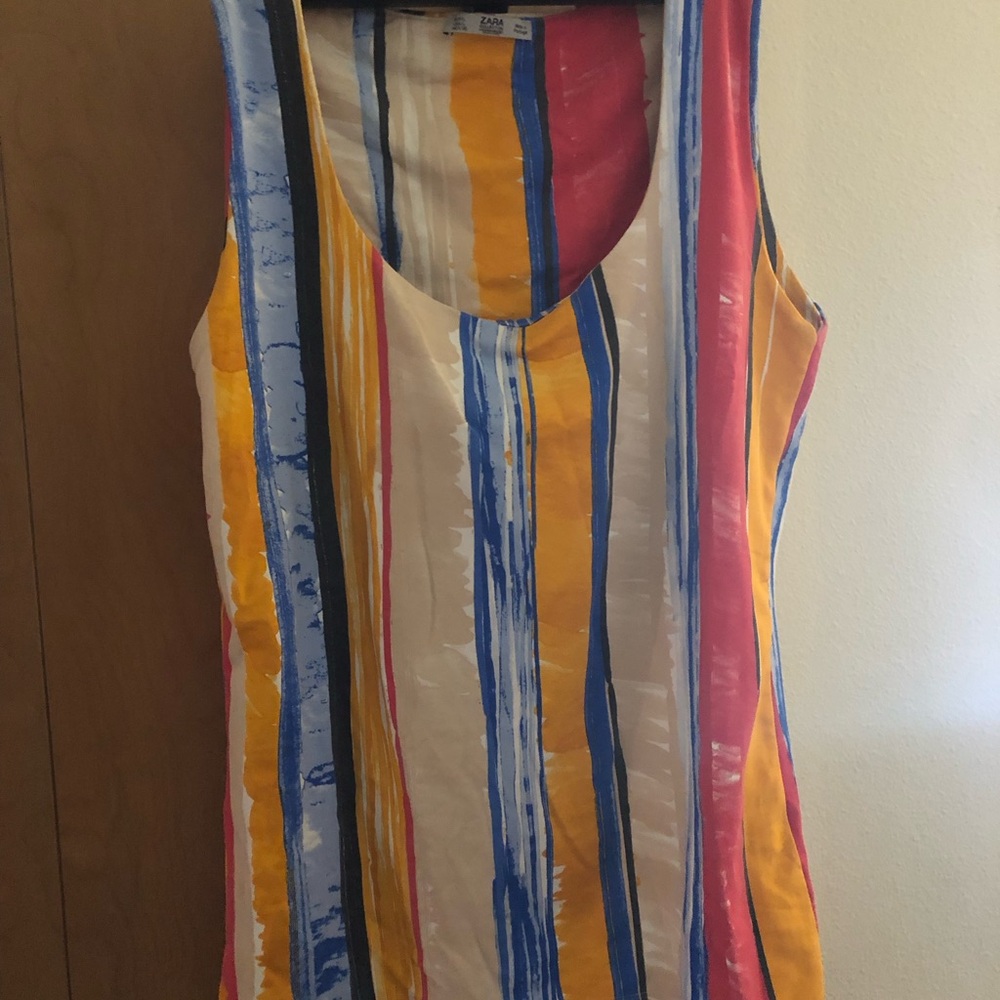 Colorful Striped Sleeveless Top zara